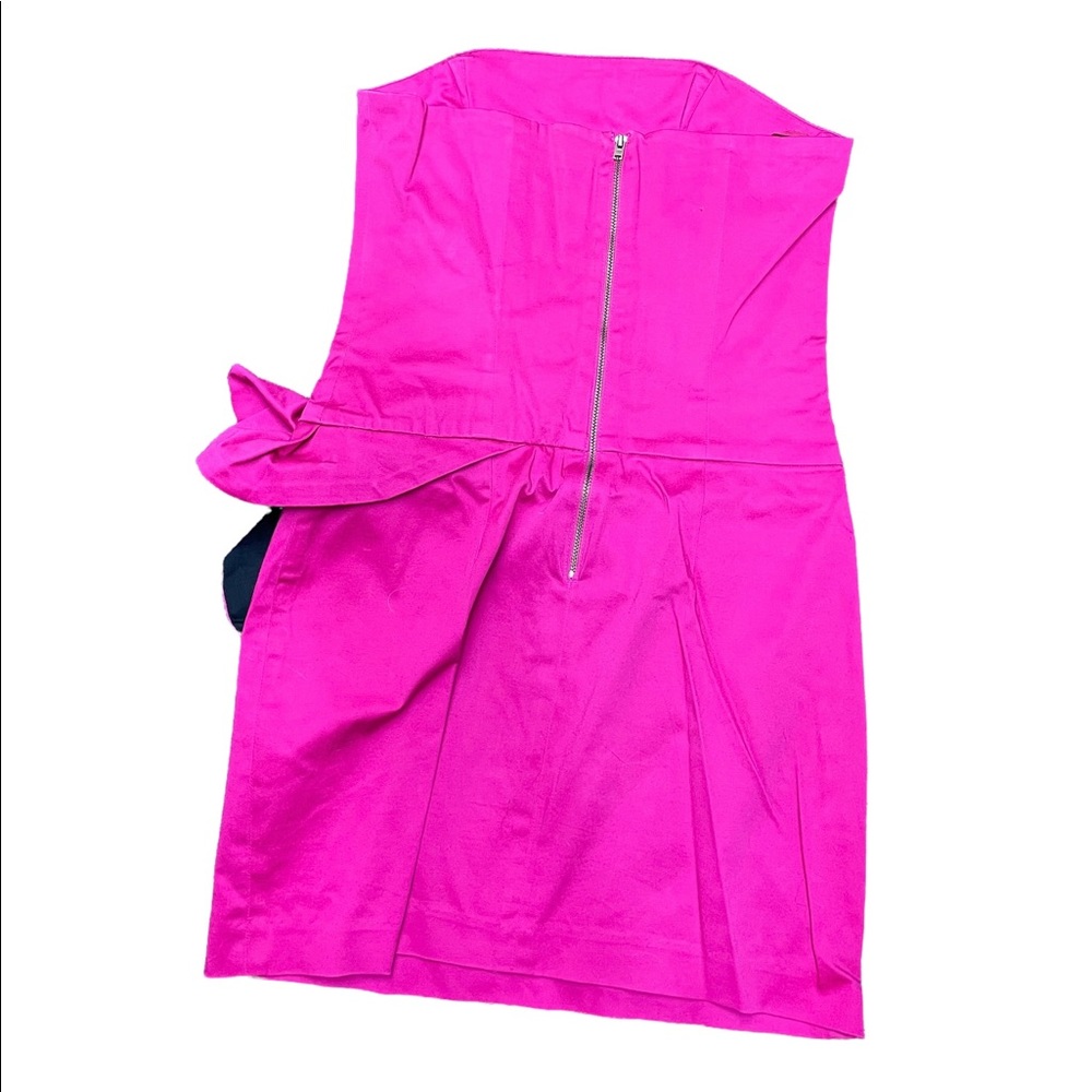 French Connection | Pink Strapless Ruffle Dress - Picture 4 of 13